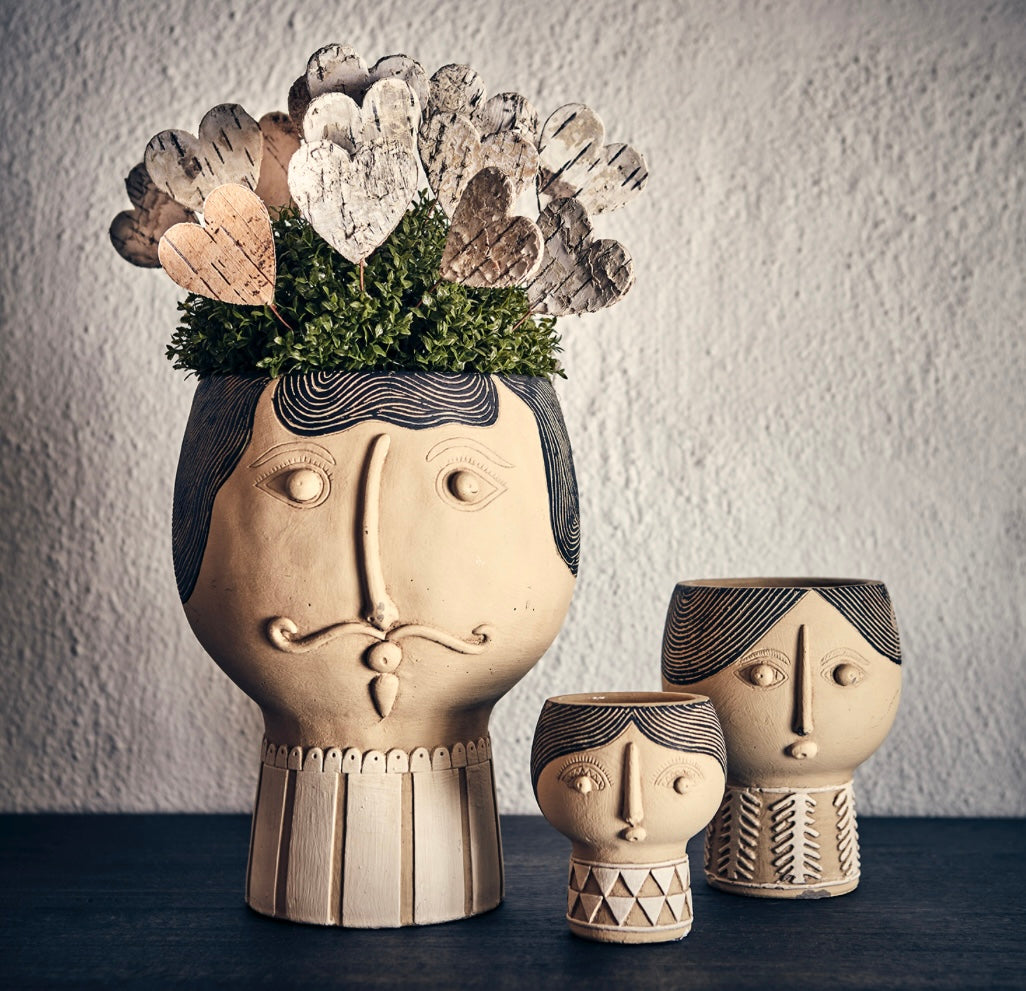 CAMILLE Kruka S, Beige/svart Affari of sweden