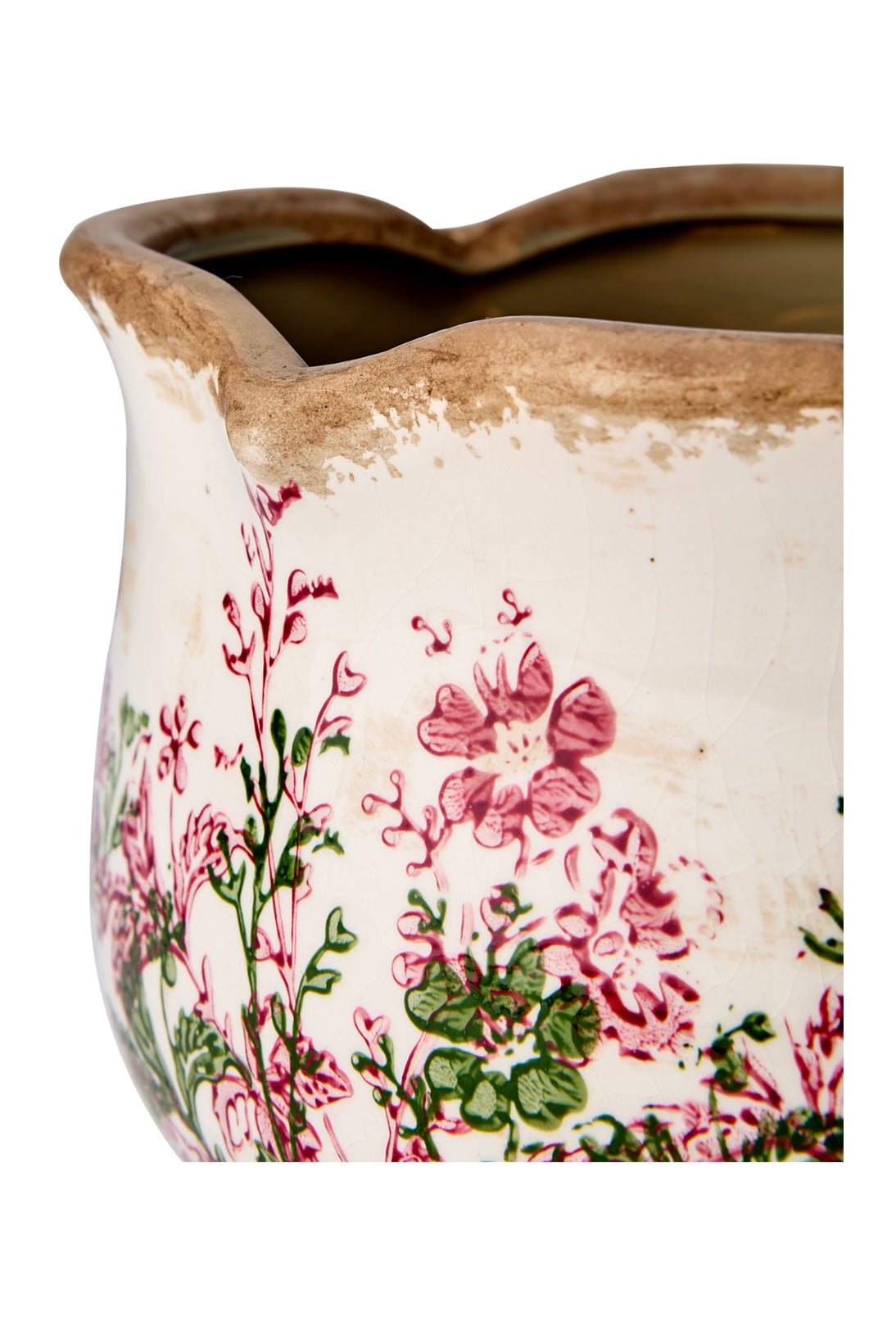 SPRING Kruka, Vit/grön/rosa Affari of sweden