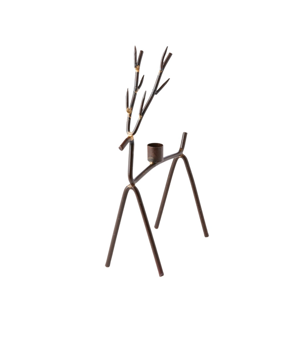 OH DEER Ljusstake, Rost/mässingsfärgad Affari of sweden