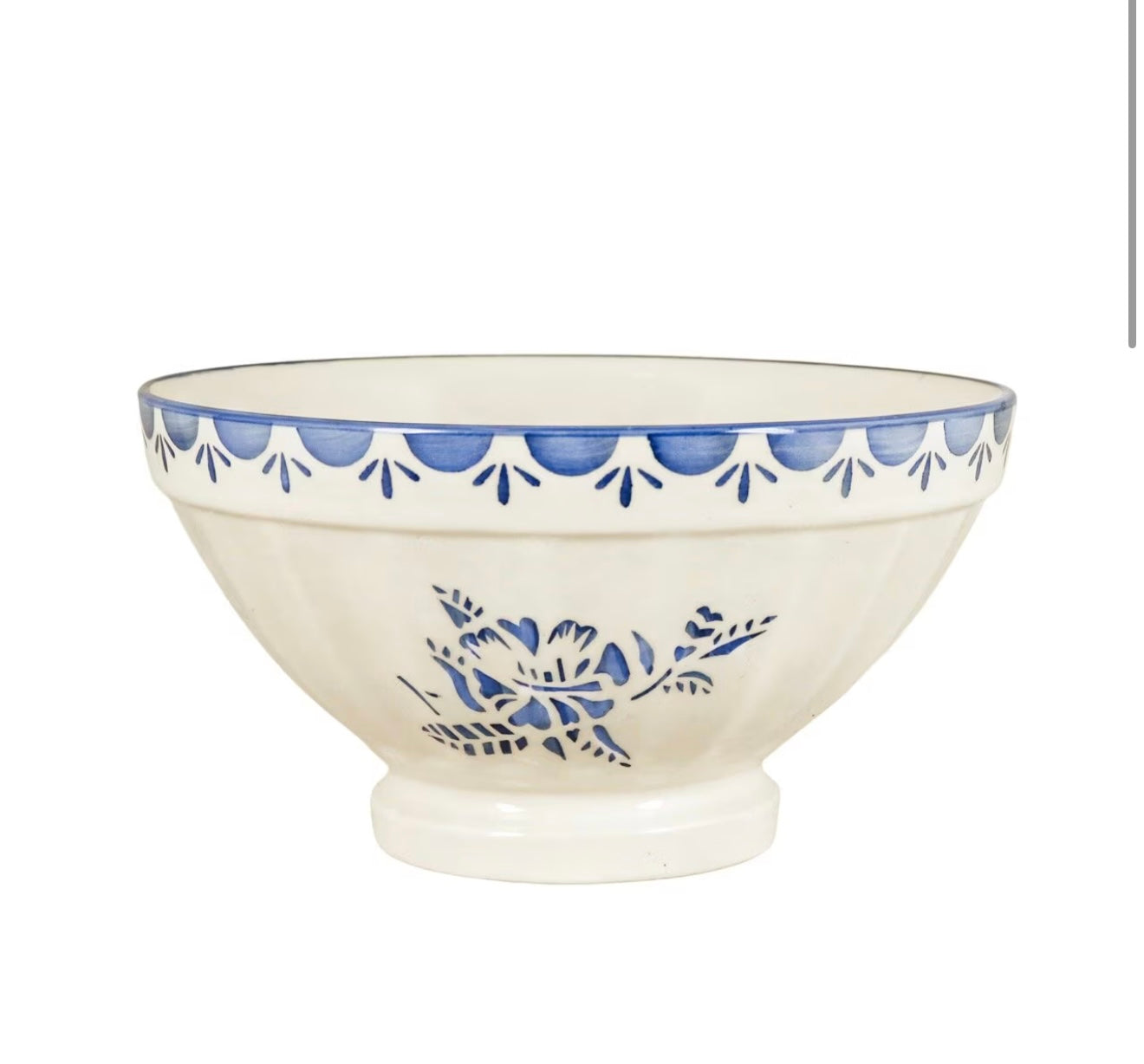 Skål Marion Blomma Blå Stor Strömshaga