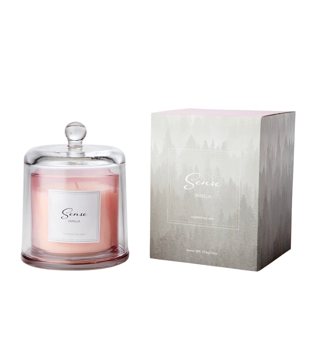 SENSE Doftljus med kupa Vanilla, Ljusrosa