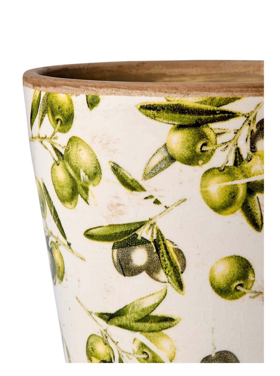 OLIVE Kruka, Vit/grön Affari of sweden