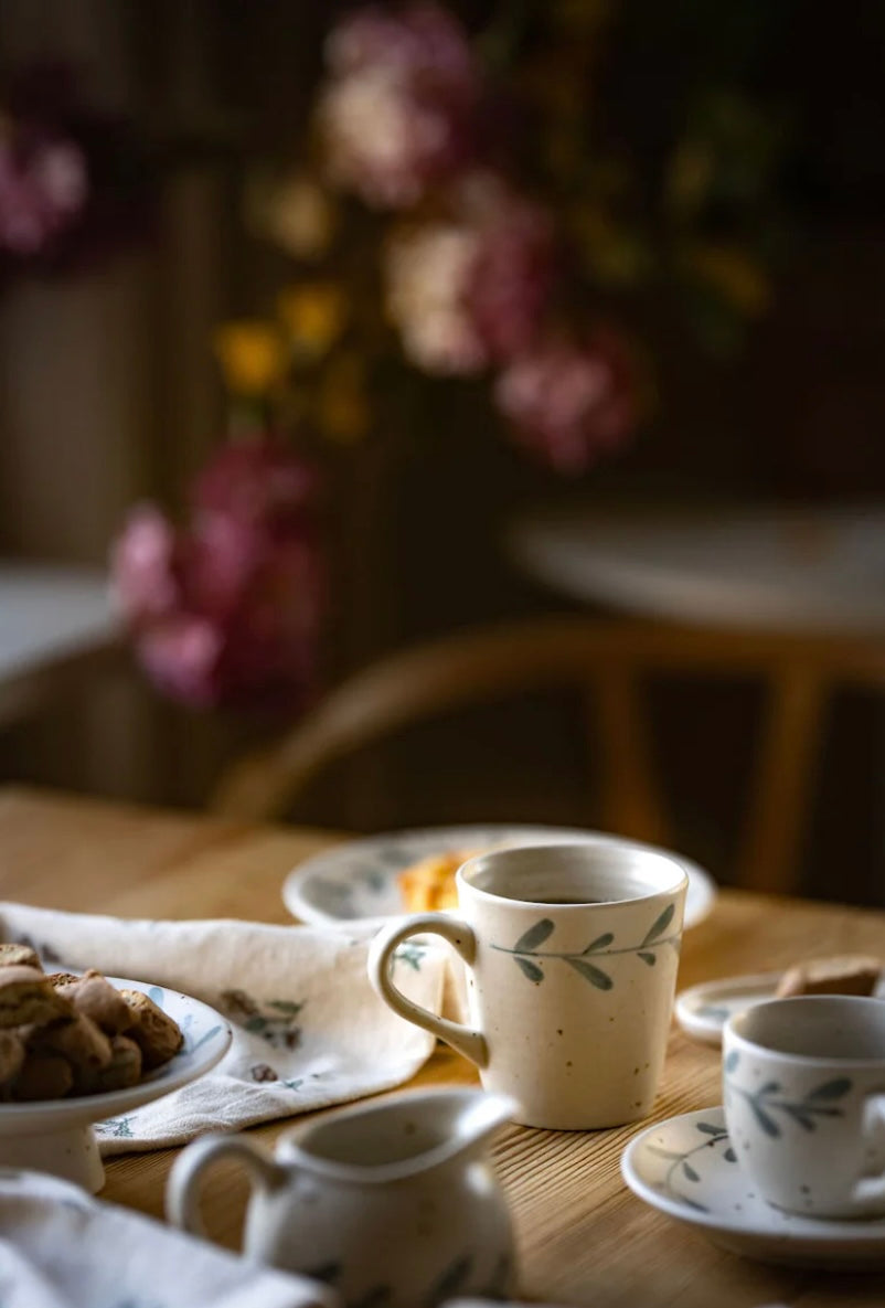 Mugg Viola Blad Grön Strömshaga