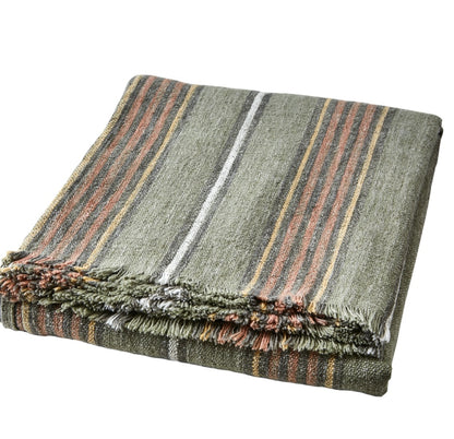 HILDA Filt/duk, Grön/rostbrun/vit/gul Affari of sweden