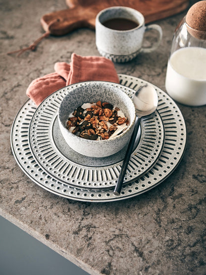 ANTONIA Tallrik, Grå/elfenben 6-Pack Affari of sweden