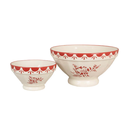 Skål Marion Blomma Röd Mellan Strömshaga