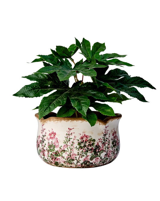 SPRING Kruka, Vit/grön/rosa Affari of sweden