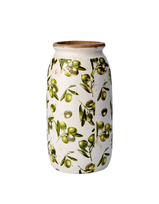 OLIVE Vas, Vit/grön Affari of sweden