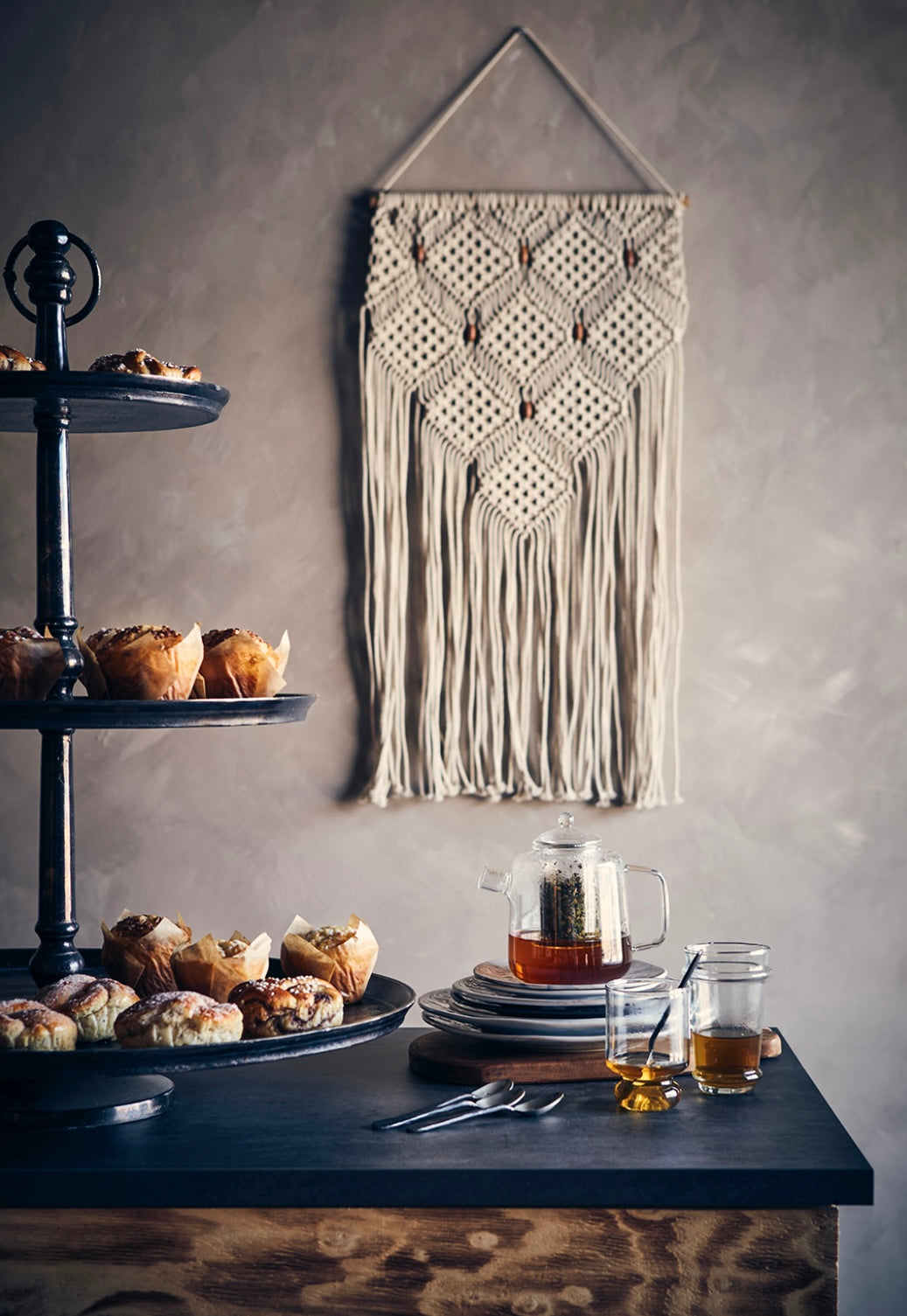 AMELIA Tallrik, Marmorerad 6-Pack Affari of sweden