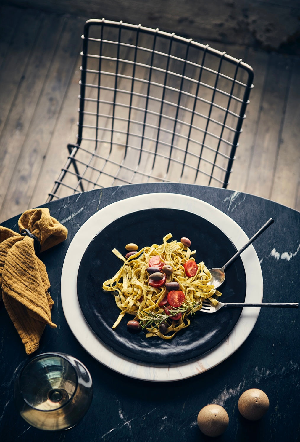 AMELIA Tallrik, Marmorerad 4-Pack  Affari of sweden