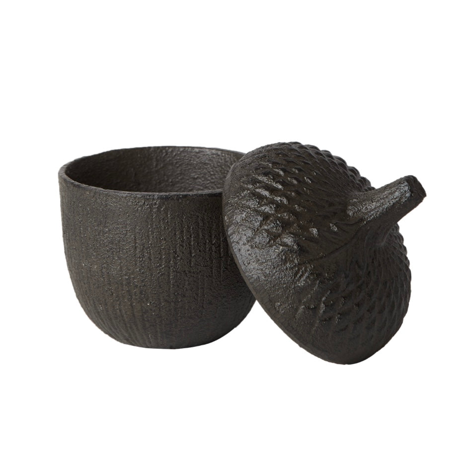 FREJ Skål med lock L, Brun/svart Affari of sweden