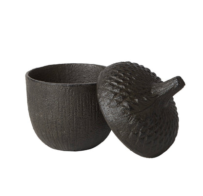 FREJ Skål med lock L, Brun/svart Affari of sweden