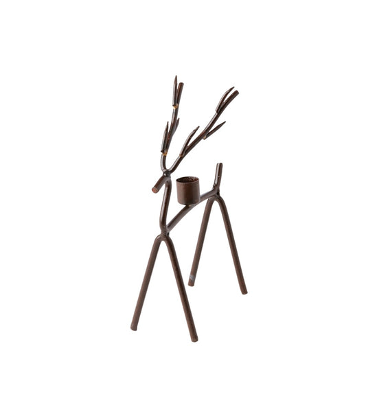 OH DEER Ljusstake, Rost/mässingsfärgad Affari of sweden