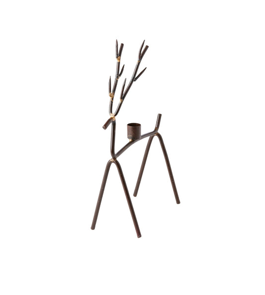 OH DEER Ljusstake, Rost/mässingsfärgad Affari of sweden