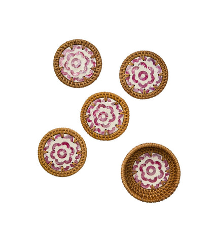 SUNNY Glasunderlägg, Rosa/natur Affari of sweden