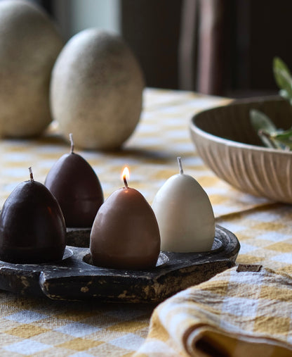 EGG CANDLES Hönsägg, 4-pack, Brun/beige/elfenben Affari of sweden